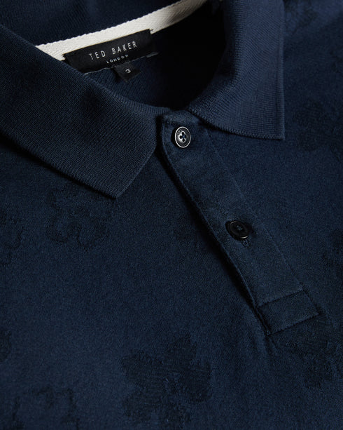 <P>Ss Flower Jacquard Polo</P>
